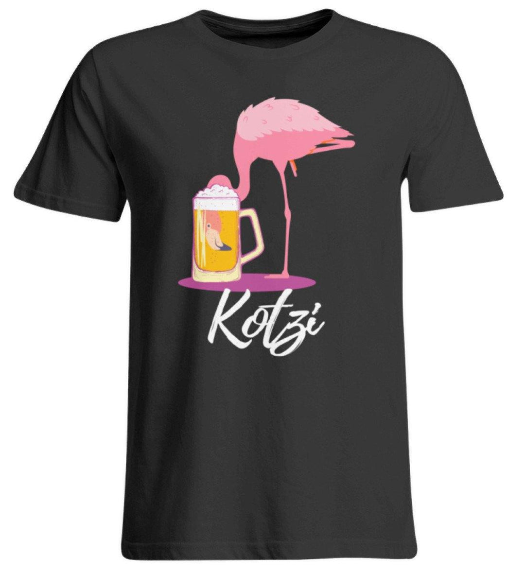 Flamingo Kotzi - Words on Shirt  - Übergrößenshirt - Words on Shirts Sag es mit dem Mittelfinger Shirts Hoodies Sweatshirt Taschen Gymsack Spruch Sprüche Statement