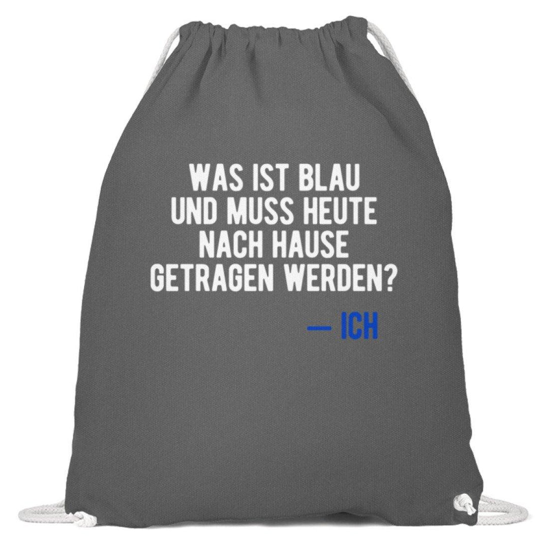 Was ist Blau? Ich - Words on Shirt  - Baumwoll Gymsac - Words on Shirts Sag es mit dem Mittelfinger Shirts Hoodies Sweatshirt Taschen Gymsack Spruch Sprüche Statement