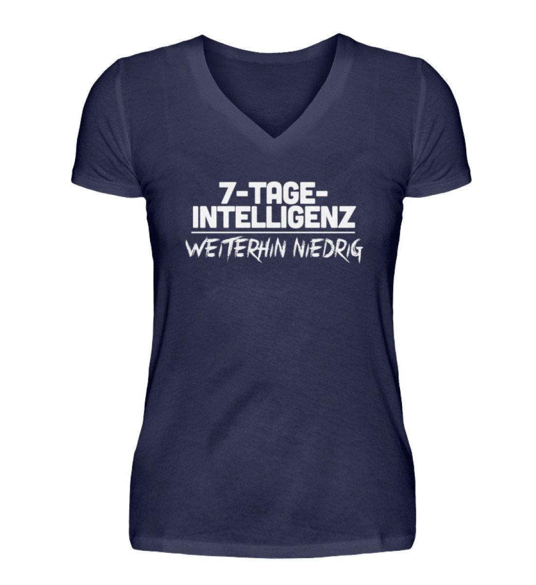 7-Tage-Intelligenz weiterhin niedrig  - V-Neck Damenshirt