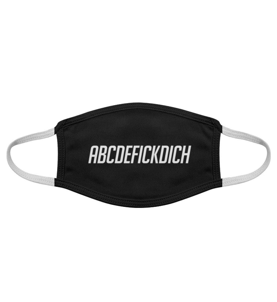ABCDEFICKDICH - Maske  - Gesichtsmaske - Words on Shirts Sag es mit dem Mittelfinger Shirts Hoodies Sweatshirt Taschen Gymsack Spruch Sprüche Statement