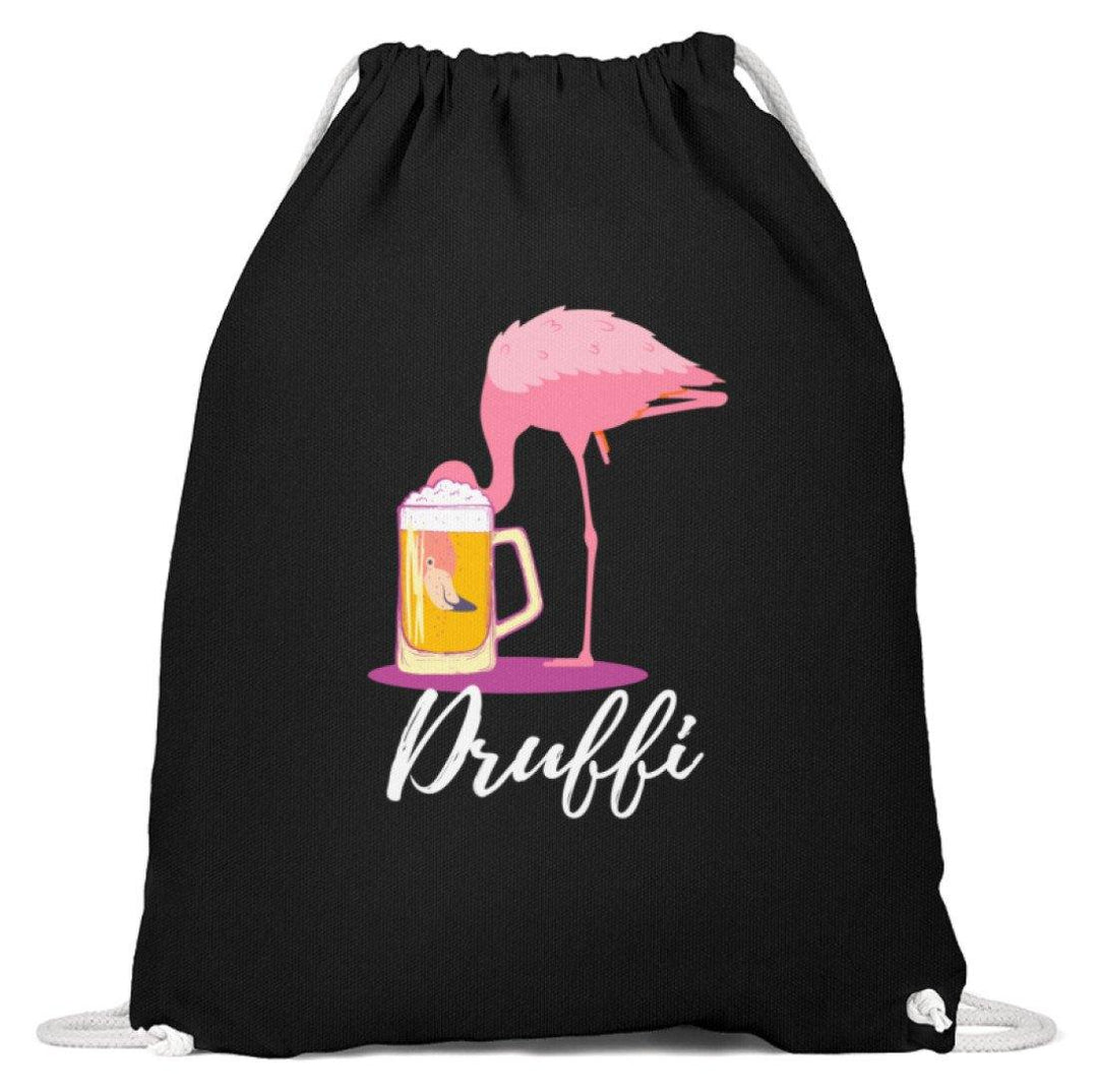 Flamingo Druffi - Words on Shirt  - Baumwoll Gymsac - Words on Shirts Sag es mit dem Mittelfinger Shirts Hoodies Sweatshirt Taschen Gymsack Spruch Sprüche Statement