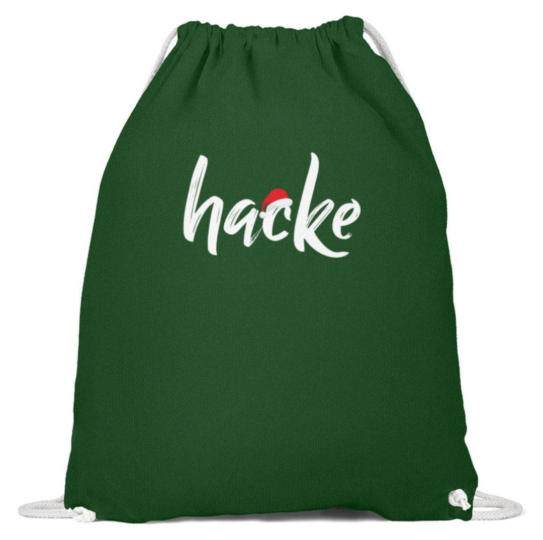 Hacke - Hacke Dicht - Words on Shirts  - Baumwoll Gymsac - Words on Shirts Sag es mit dem Mittelfinger Shirts Hoodies Sweatshirt Taschen Gymsack Spruch Sprüche Statement