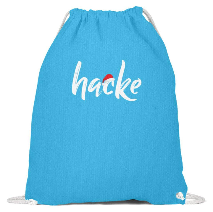 Hacke - Hacke Dicht - Words on Shirts  - Baumwoll Gymsac - Words on Shirts Sag es mit dem Mittelfinger Shirts Hoodies Sweatshirt Taschen Gymsack Spruch Sprüche Statement