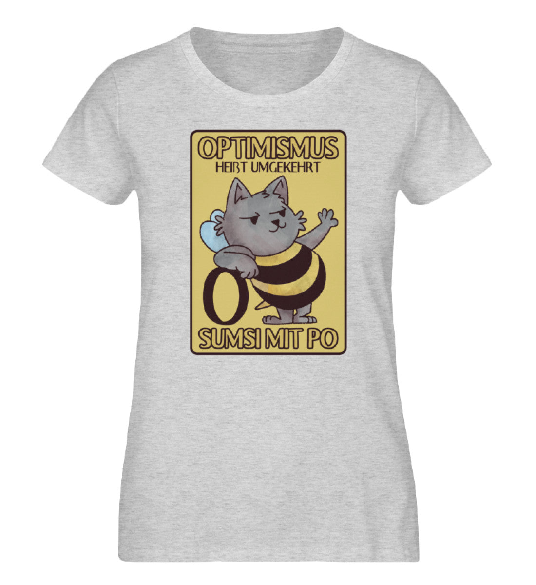 Optimismus heißt umgekehrt Sumsi mit Po  - Damen Organic Melange Shirt