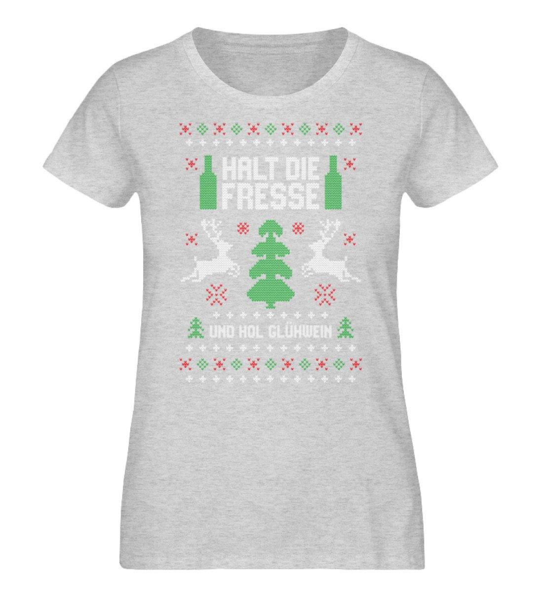 Halt die Fresse - und hol Glühwein  - Damen Organic Melange Shirt