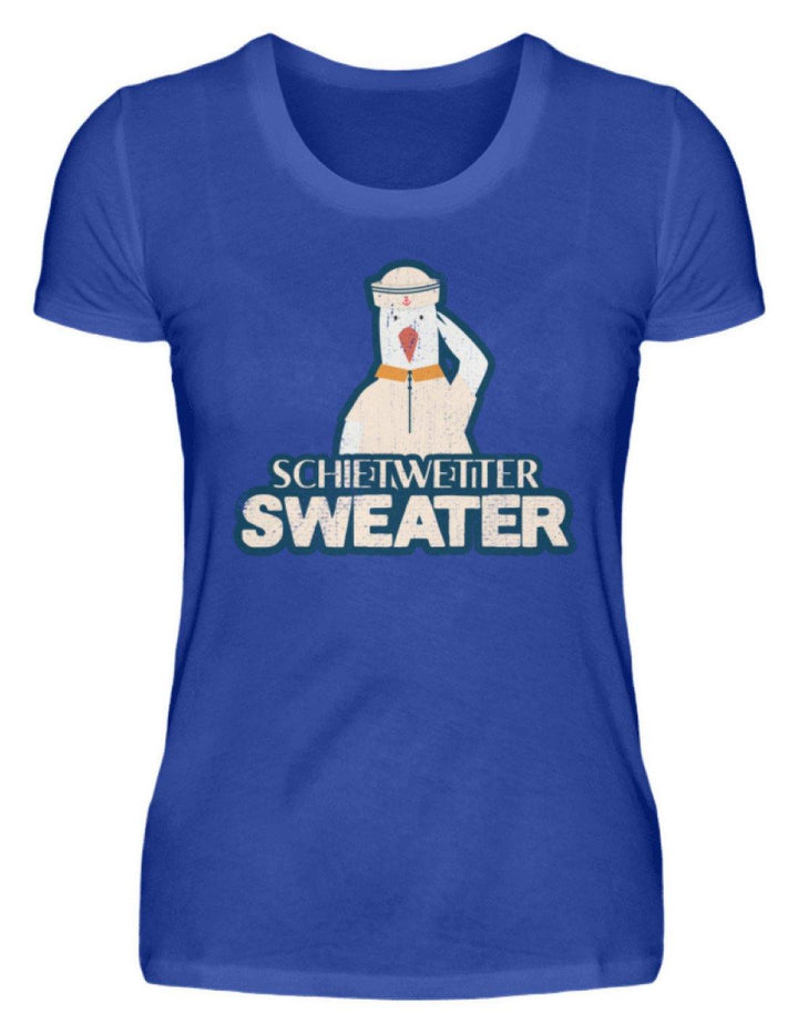 Schietwetter Sweater - Norddeutsch   - Damenshirt - Words on Shirts Sag es mit dem Mittelfinger Shirts Hoodies Sweatshirt Taschen Gymsack Spruch Sprüche Statement