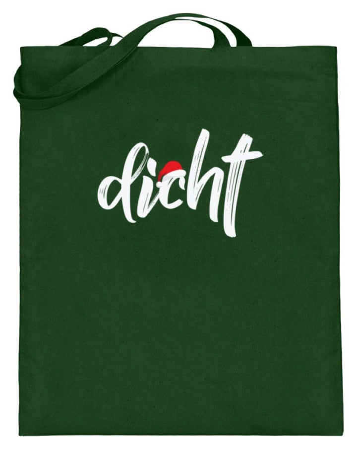 Dicht - Hacke Dicht - Words on Shirts  - Jutebeutel (mit langen Henkeln) - Words on Shirts Sag es mit dem Mittelfinger Shirts Hoodies Sweatshirt Taschen Gymsack Spruch Sprüche Statement