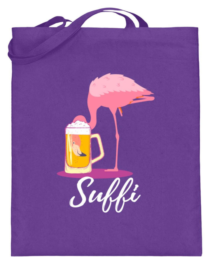Flamingo Suffi - Words on Shirt  - Jutebeutel (mit langen Henkeln) - Words on Shirts Sag es mit dem Mittelfinger Shirts Hoodies Sweatshirt Taschen Gymsack Spruch Sprüche Statement