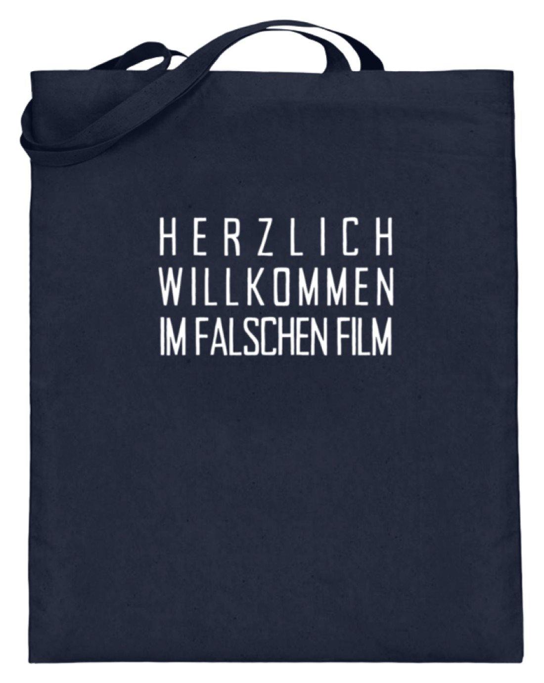 Herzlich willkommen im falschen Film  - Jutebeutel (mit langen Henkeln)