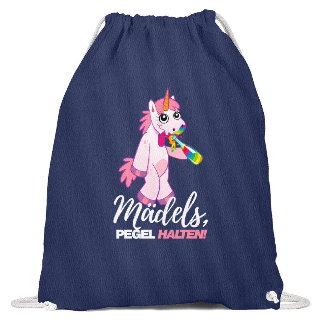 Mädels, Pegel halte - Einhorn  - Baumwoll Gymsac