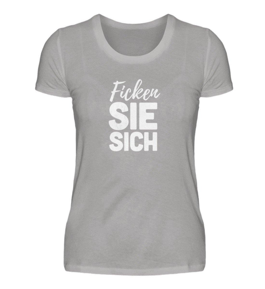 F!cken Sie sich - Words on Shirts - PR  - Damen Premiumshirt - Words on Shirts Sag es mit dem Mittelfinger Shirts Hoodies Sweatshirt Taschen Gymsack Spruch Sprüche Statement