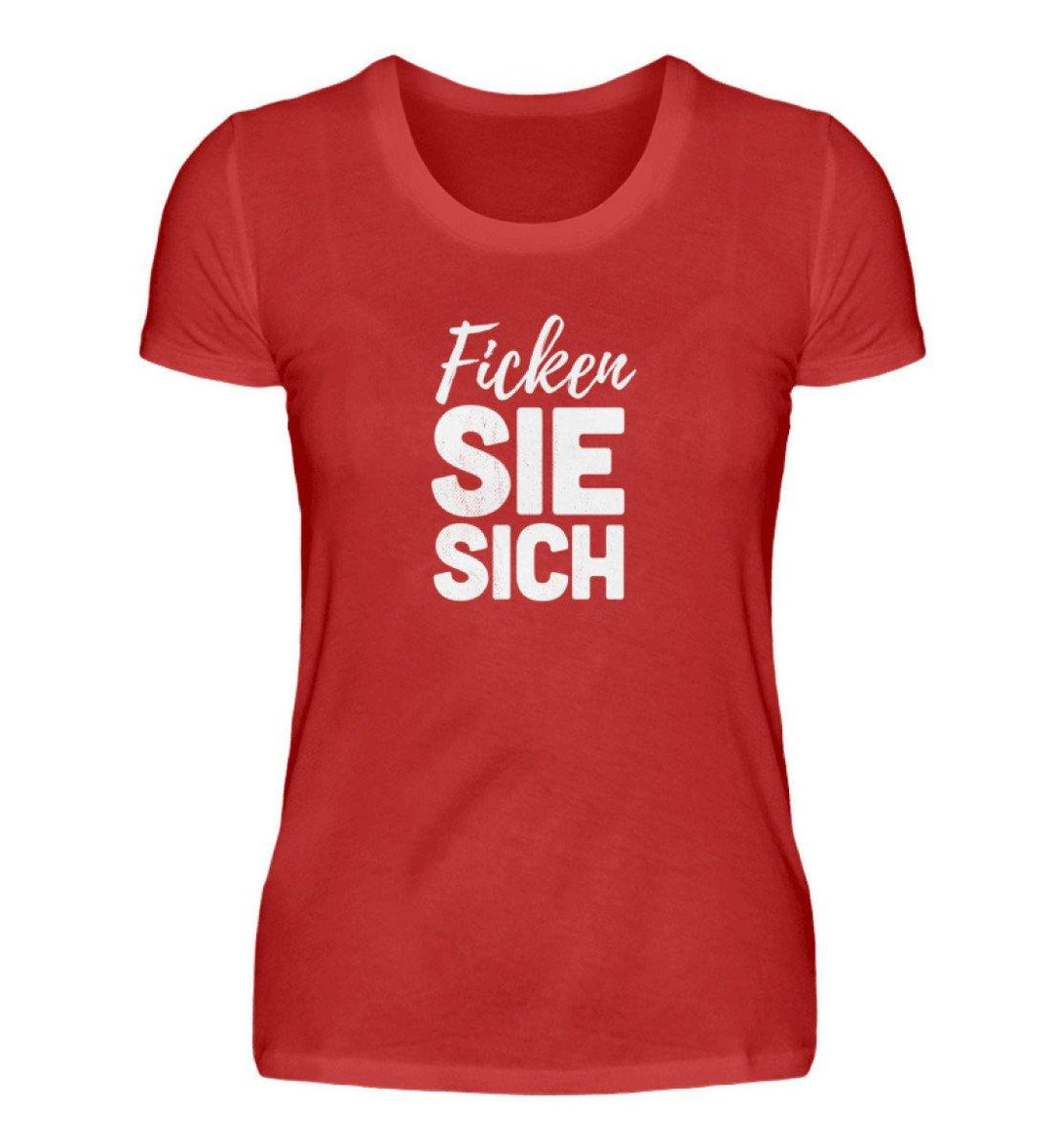 F!cken Sie sich - Words on Shirts - PR  - Damen Premiumshirt - Words on Shirts Sag es mit dem Mittelfinger Shirts Hoodies Sweatshirt Taschen Gymsack Spruch Sprüche Statement