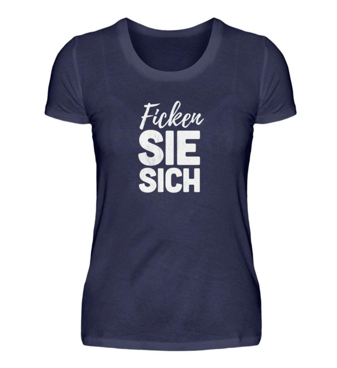 F!cken Sie sich - Words on Shirts - PR  - Damen Premiumshirt - Words on Shirts Sag es mit dem Mittelfinger Shirts Hoodies Sweatshirt Taschen Gymsack Spruch Sprüche Statement