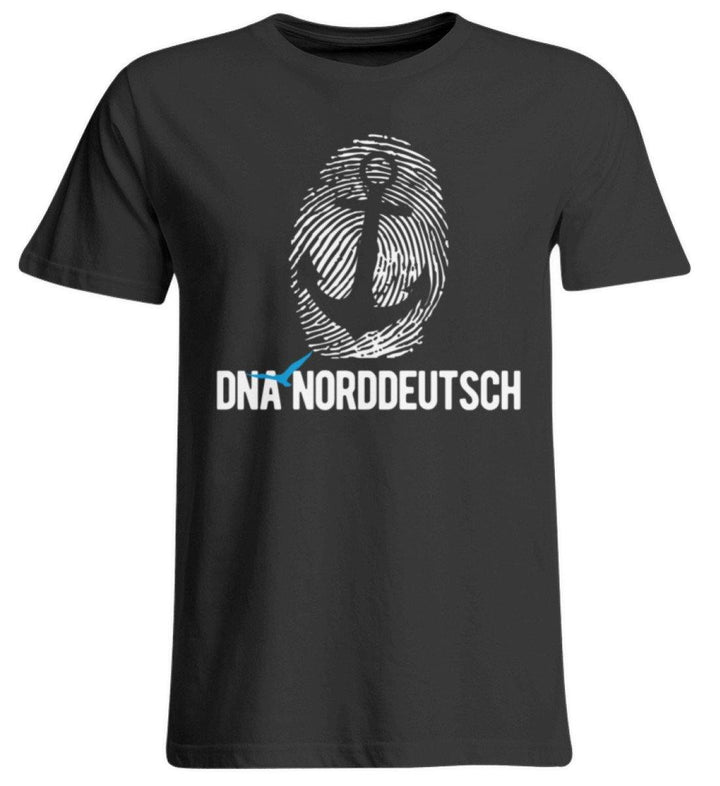 DNA Norddeutsch  - Übergrößenshirt - Words on Shirts Sag es mit dem Mittelfinger Shirts Hoodies Sweatshirt Taschen Gymsack Spruch Sprüche Statement