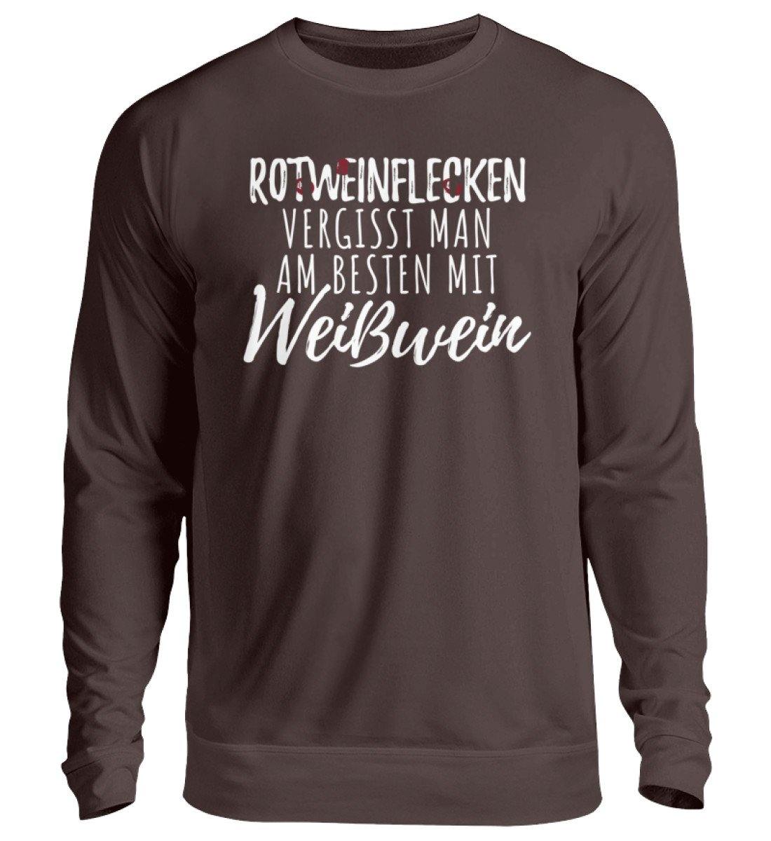 Rotweinflecken vergisst man mit Weißwein  - Unisex Pullover