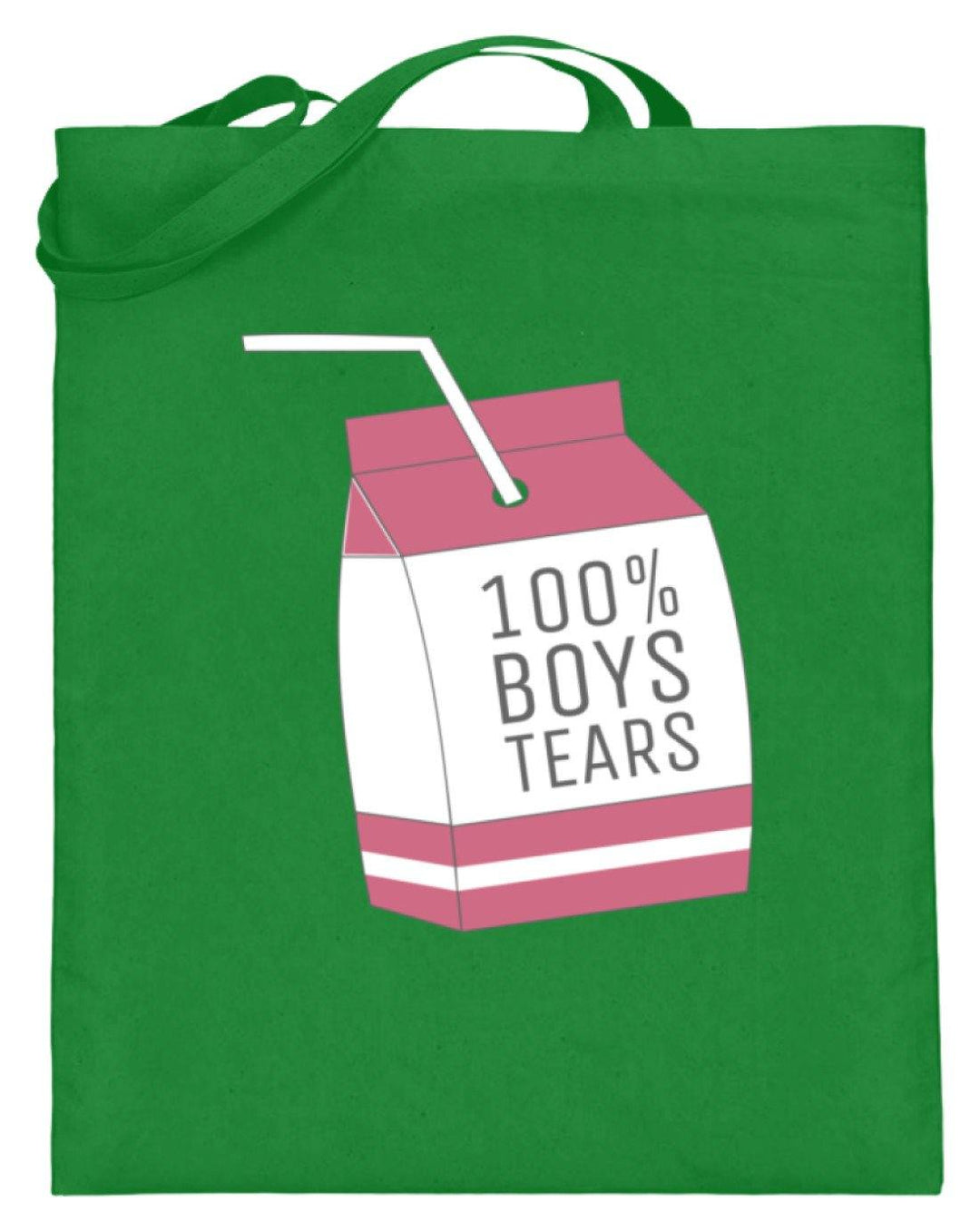 100% Boys Tears  - Jutebeutel (mit langen Henkeln) - Words on Shirts