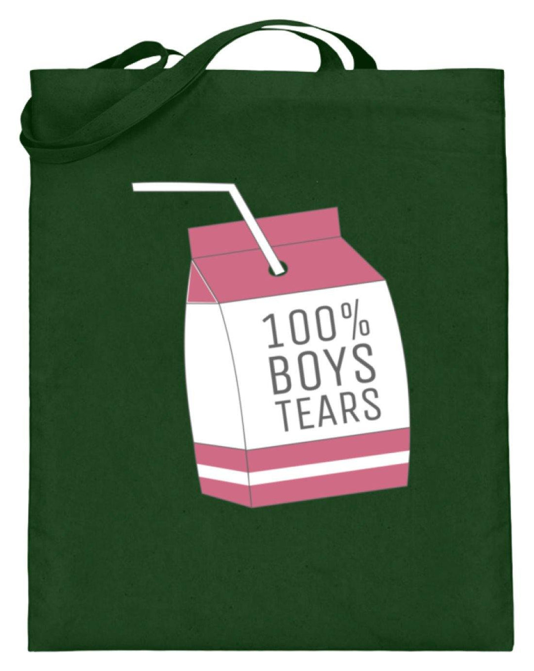 100% Boys Tears  - Jutebeutel (mit langen Henkeln) - Words on Shirts