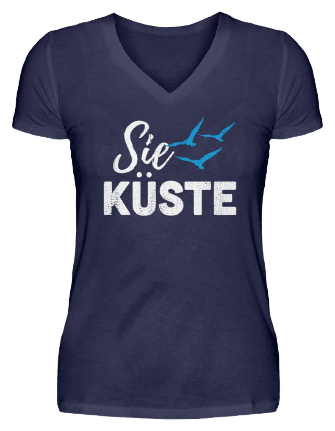 Sie Küste - Gut Besser Norddeutsch  - V-Neck Damenshirt