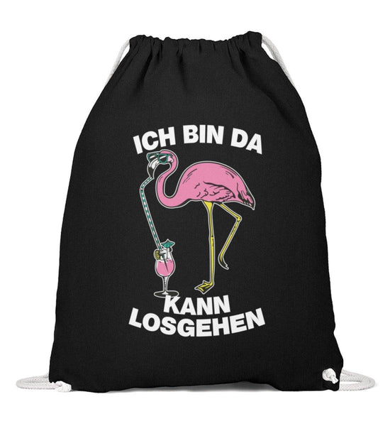 Damen Tank Top Mit Flamingo Motiv - Bin Da Kann Losgehen Spruch