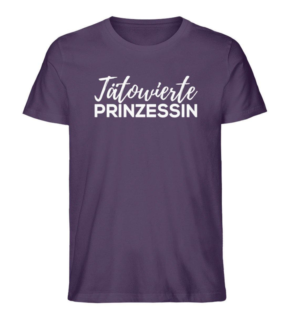Tätowierte Prinzessin Words on Shirts PR  - Herren Premium Organic Shirt - Words on Shirts Sag es mit dem Mittelfinger Shirts Hoodies Sweatshirt Taschen Gymsack Spruch Sprüche Statement
