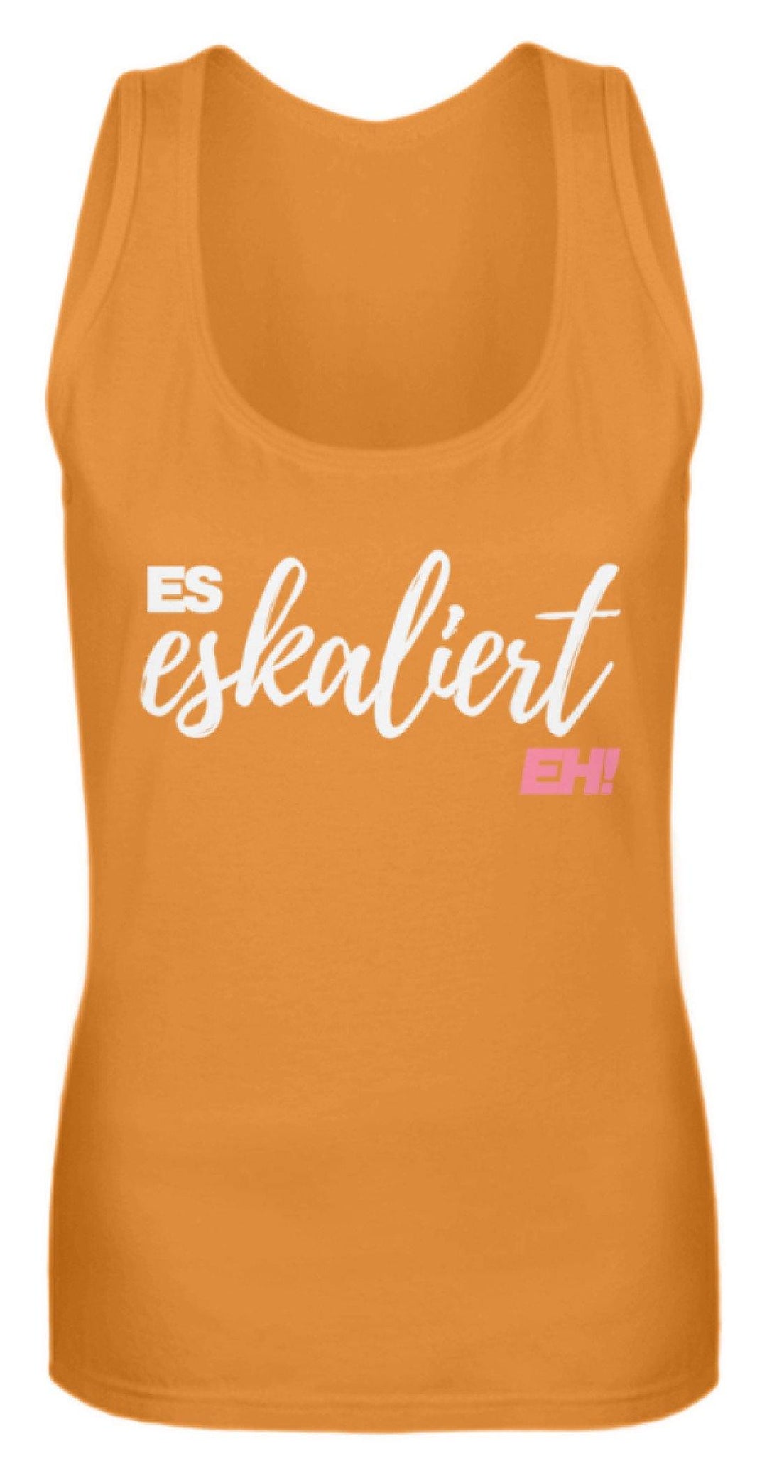 Es Eskaliert Eh - Words on Shirts (2)  - Frauen Tanktop - Words on Shirts Sag es mit dem Mittelfinger Shirts Hoodies Sweatshirt Taschen Gymsack Spruch Sprüche Statement