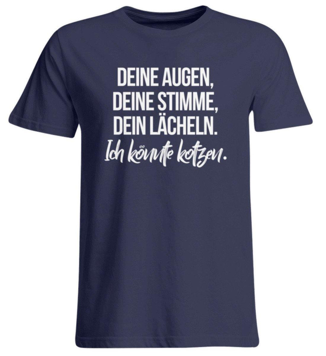 Deine Augen Kotzen Words on Shirts  - Übergrößenshirt - Words on Shirts Sag es mit dem Mittelfinger Shirts Hoodies Sweatshirt Taschen Gymsack Spruch Sprüche Statement