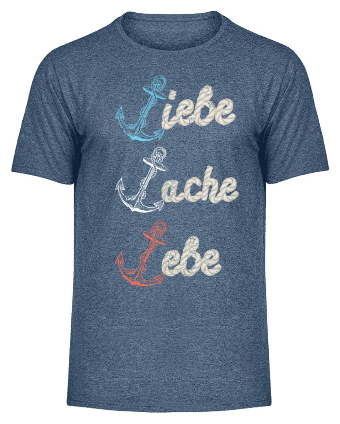 Liebe Lache Lebe - Norddeutsch   - Herren Melange Shirt