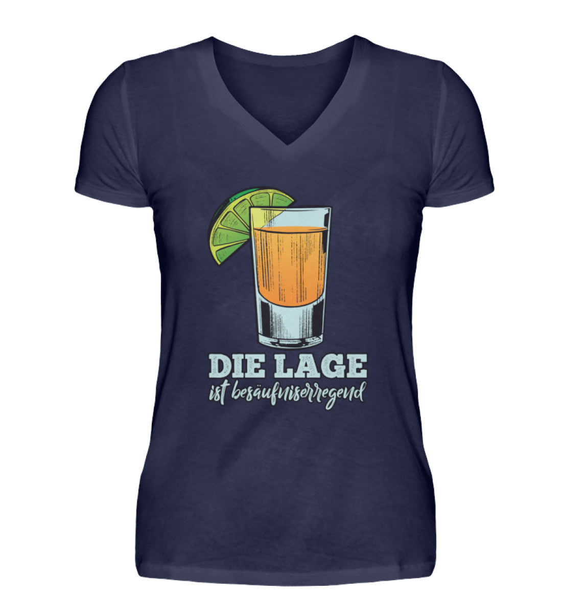 Die Lage ist besäufniserregend  - V-Neck Damenshirt