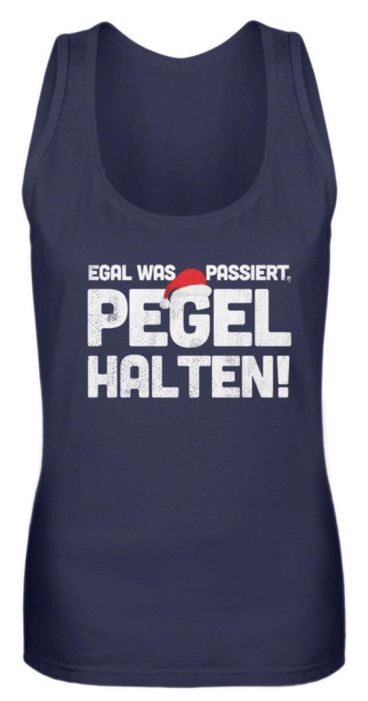 Pegel halten Weihnachten Words on Shirts  - Frauen Tanktop - Words on Shirts Sag es mit dem Mittelfinger Shirts Hoodies Sweatshirt Taschen Gymsack Spruch Sprüche Statement