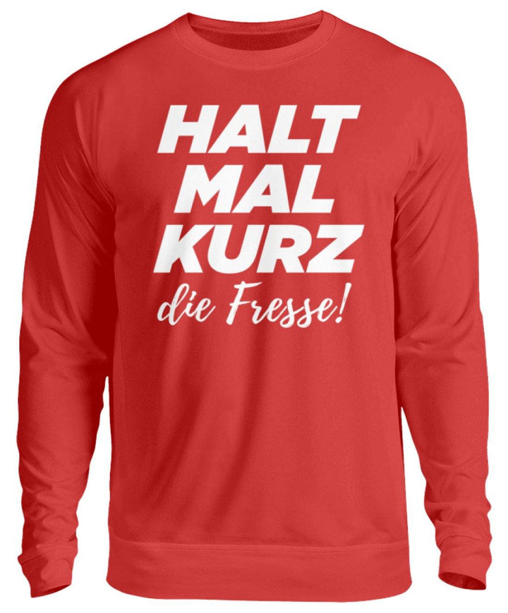 Halt mal kurz die Fresse  - Unisex Pullover - Words on Shirts