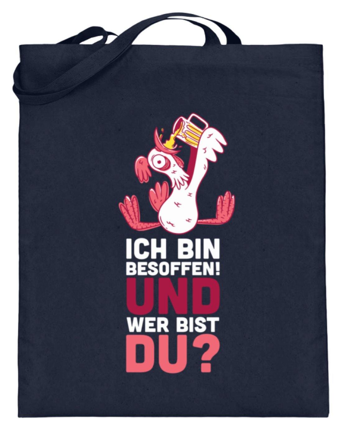 Ich bin Besoffen! Wer bist Du? - WOS  - Jutebeutel (mit langen Henkeln)