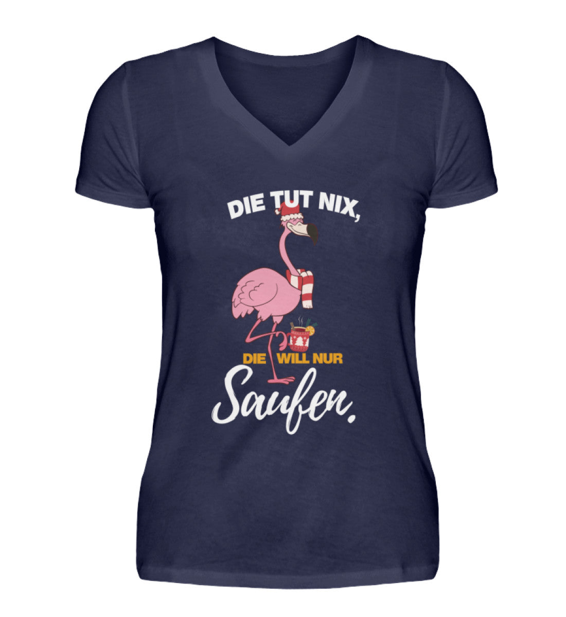Die tut nix, die will nur Saufen - XMAS  - V-Neck Damenshirt