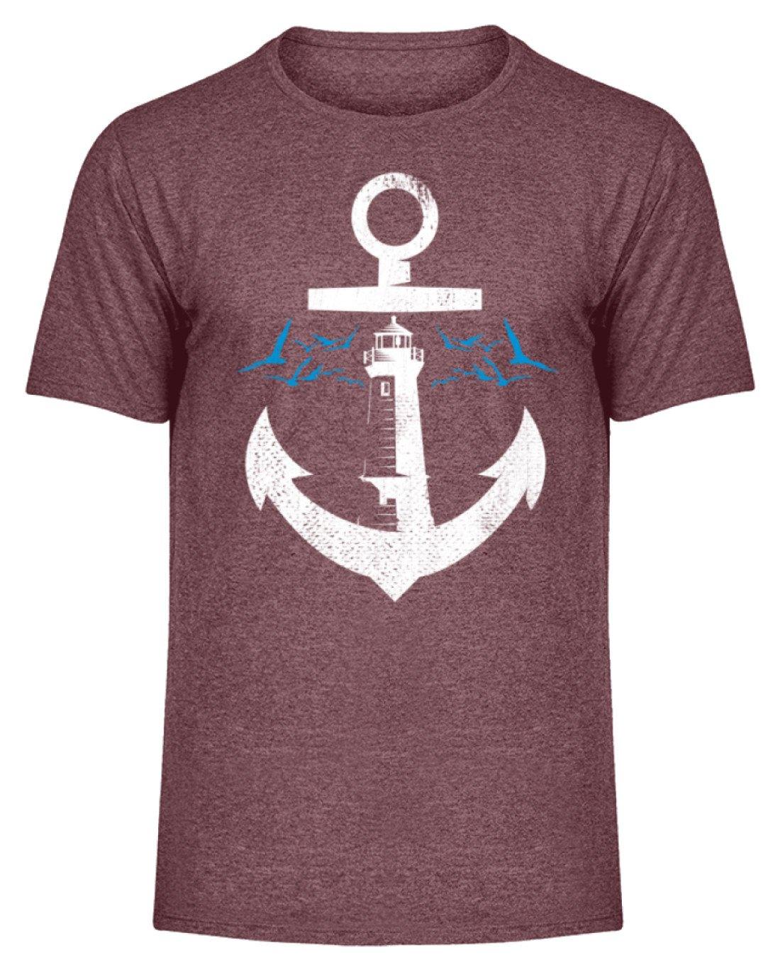 Norddeutsch Anker Leuchtturm  - Herren Melange Shirt