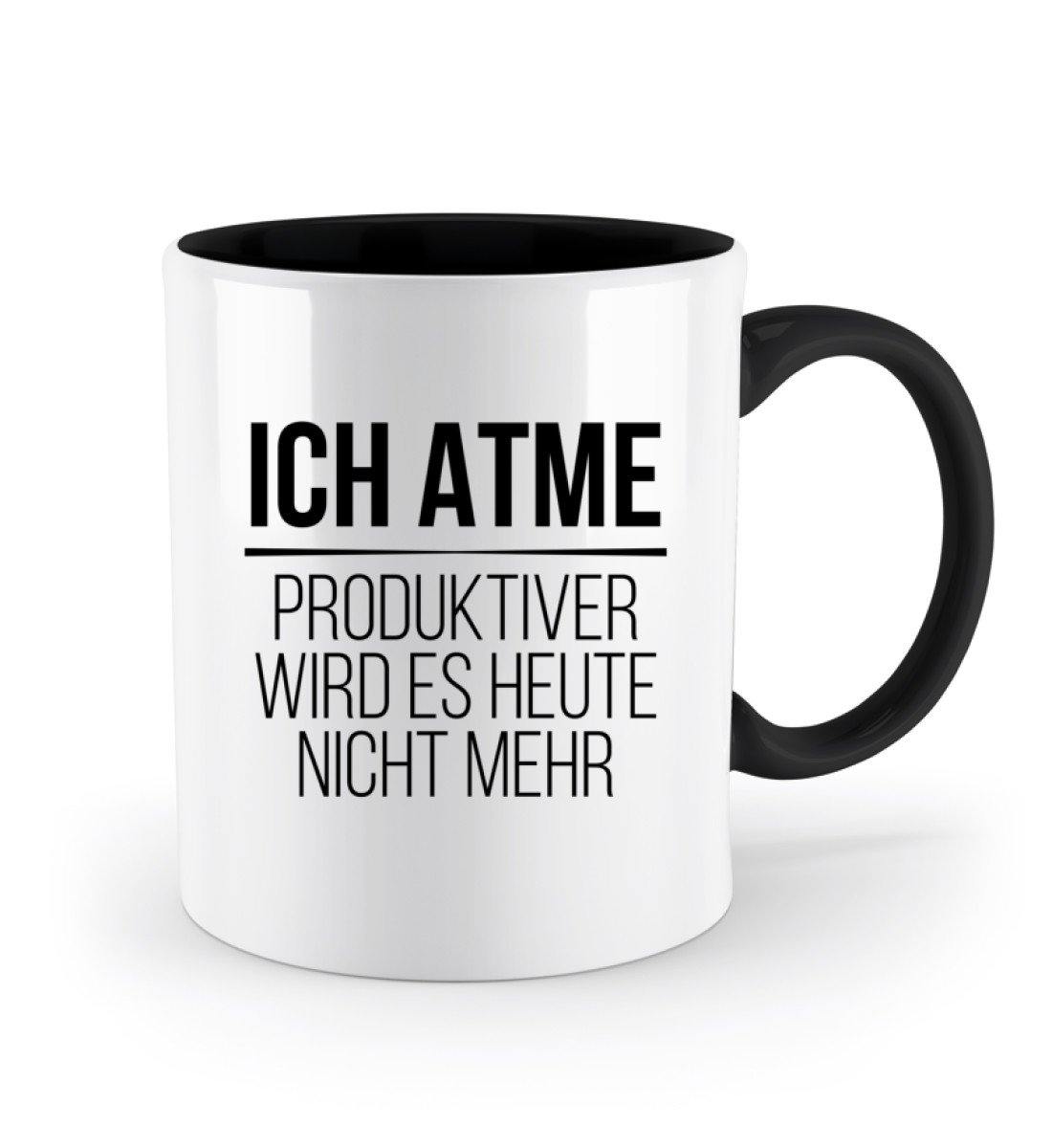 Ich atme produktiver wird es nicht  - Zweifarbige Tasse