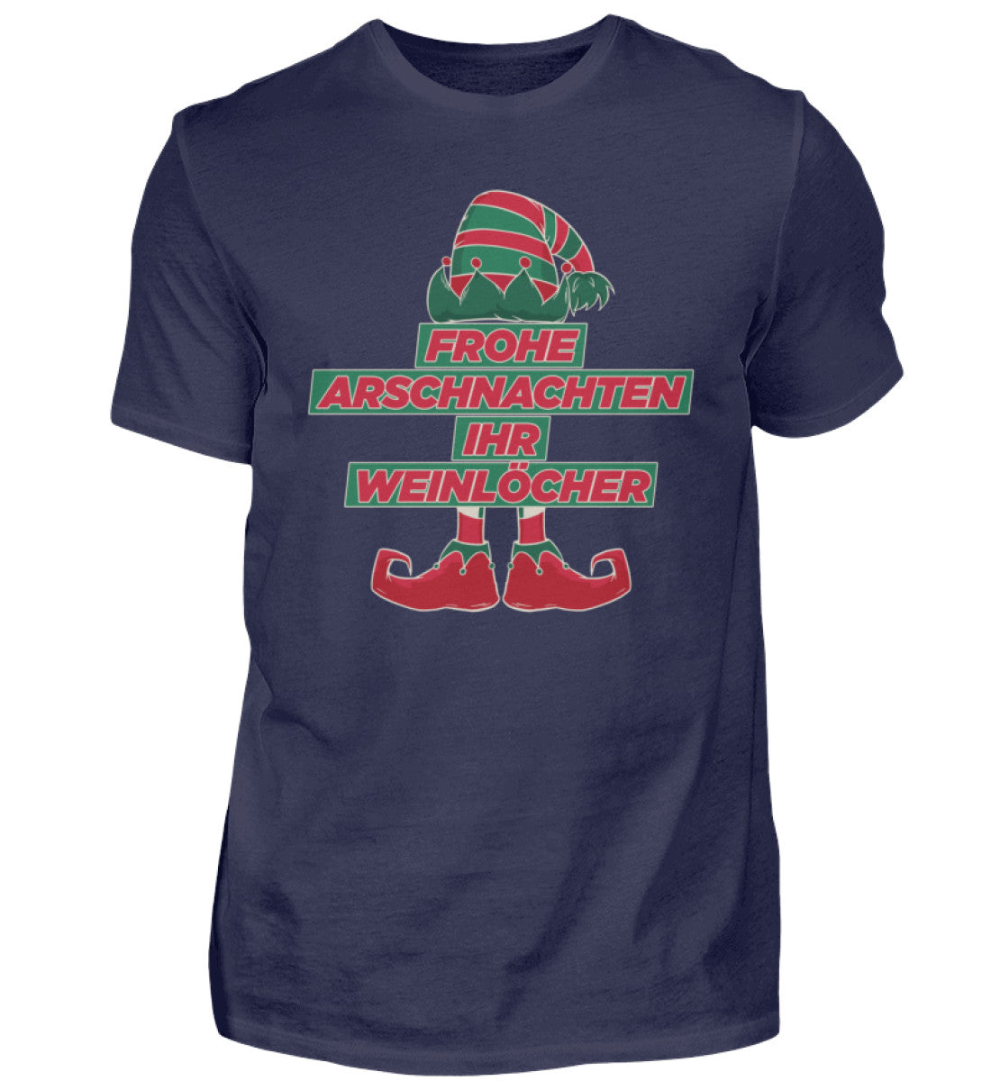 Frohe Arschnachten - Weinlöcher Elf  - Herren Shirt