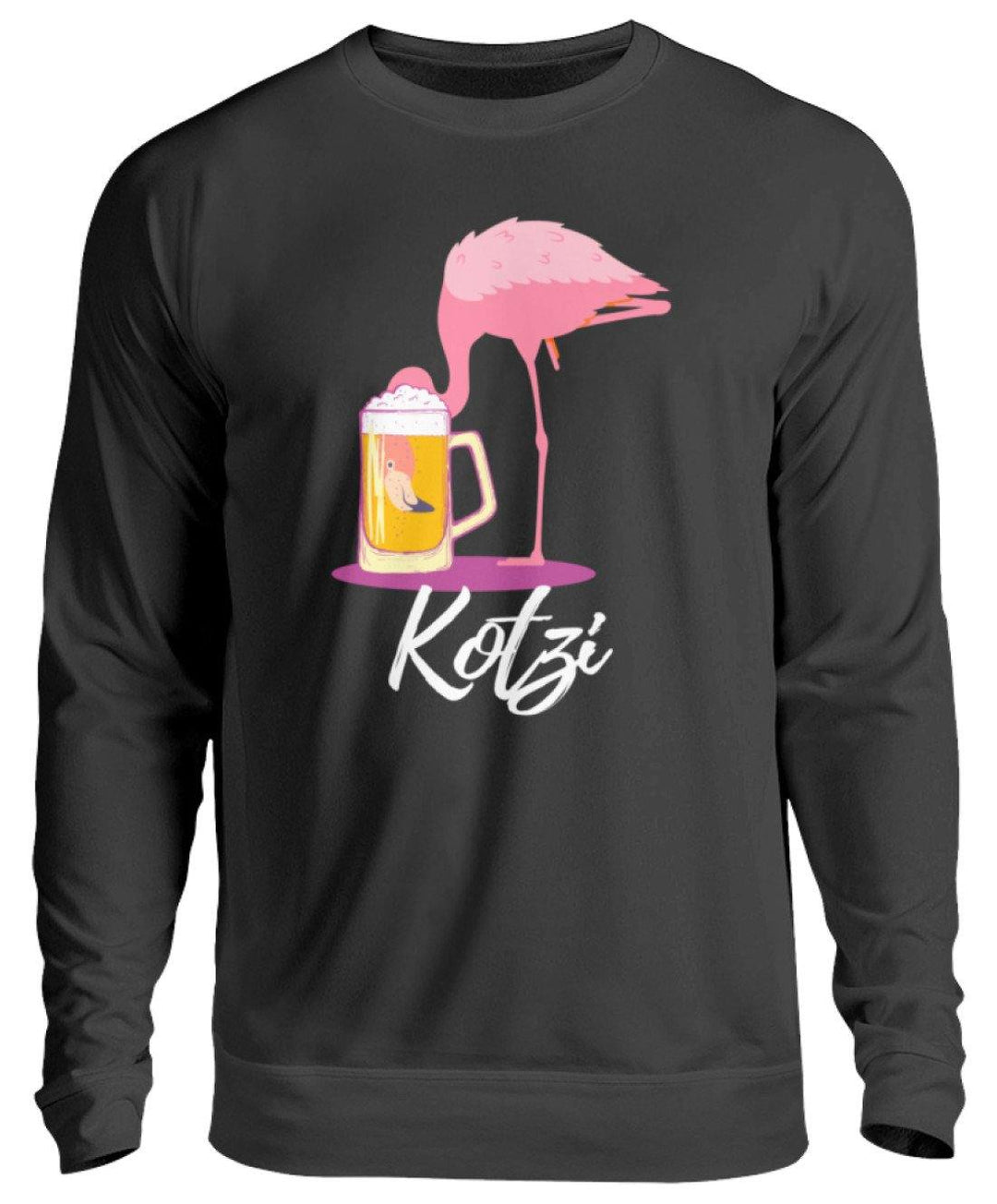 Flamingo Kotzi - Words on Shirt  - Unisex Pullover - Words on Shirts Sag es mit dem Mittelfinger Shirts Hoodies Sweatshirt Taschen Gymsack Spruch Sprüche Statement