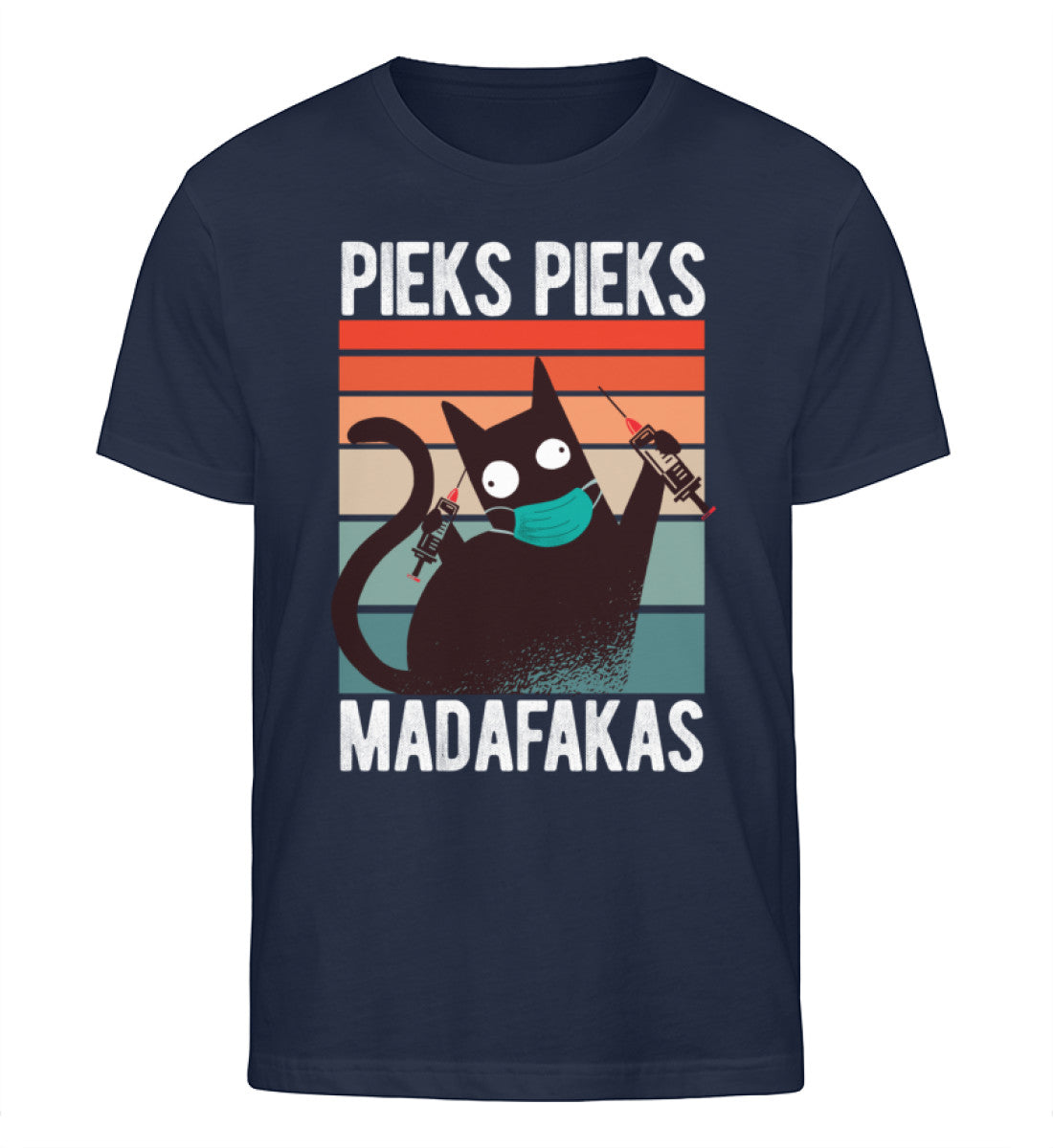 MIT MASKE - Pieks Pieks Madafakas  - Herren Organic Shirt