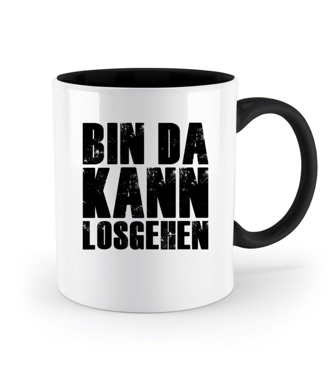 Bin da kann los gehen  - Zweifarbige Tasse