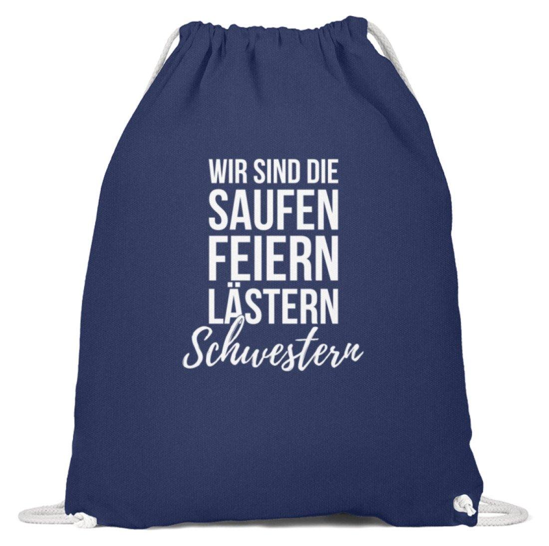 Saufen Feiern Lästern Schwestern  - Baumwoll Gymsac