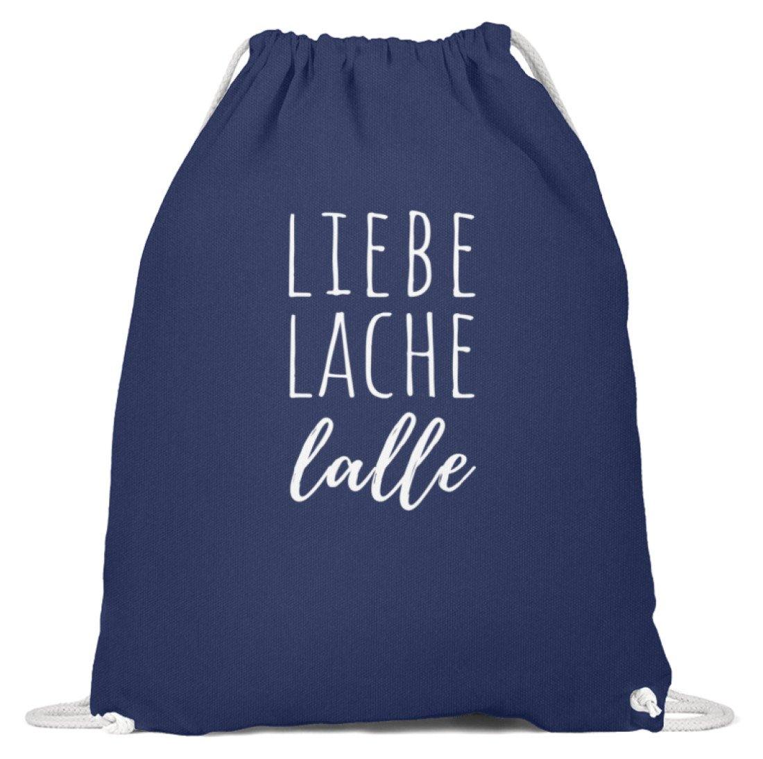 Liebe Lache Lalle - Words on Shirt  - Baumwoll Gymsac