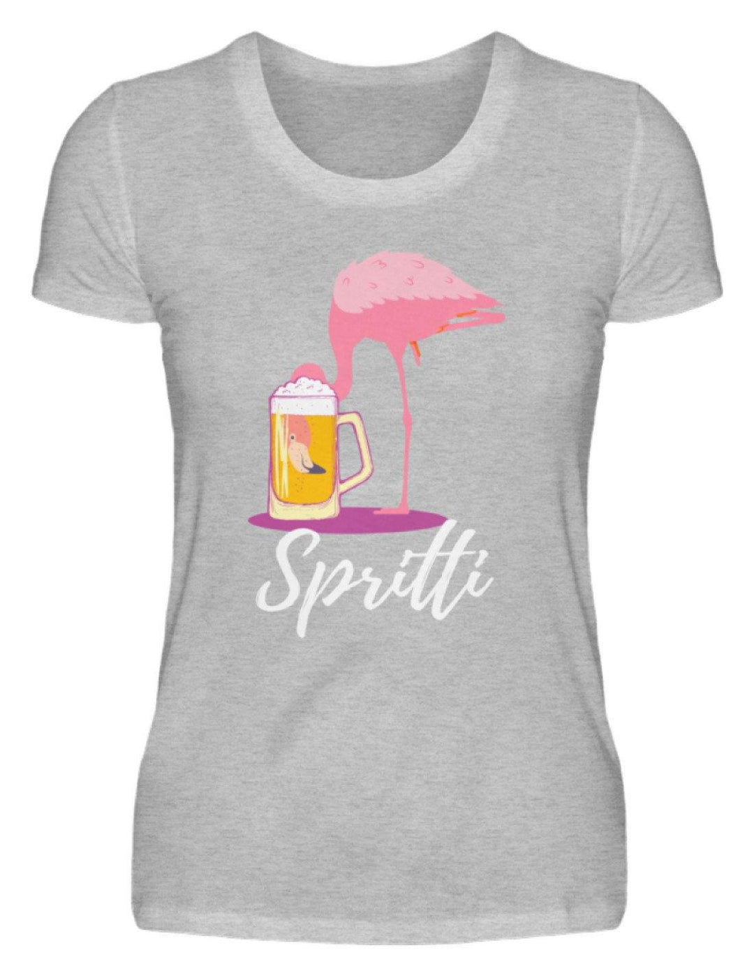 Flamingo Spritti - Words on Shirt  - Damenshirt - Words on Shirts Sag es mit dem Mittelfinger Shirts Hoodies Sweatshirt Taschen Gymsack Spruch Sprüche Statement