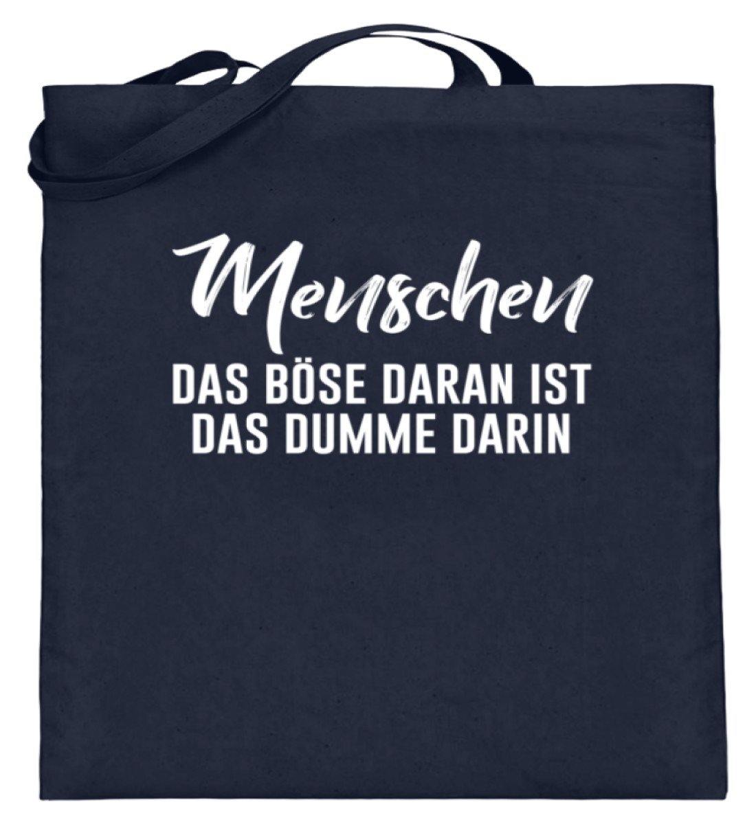 Menschen - Das Böse - Words on Shirt  - Jutebeutel (mit langen Henkeln)