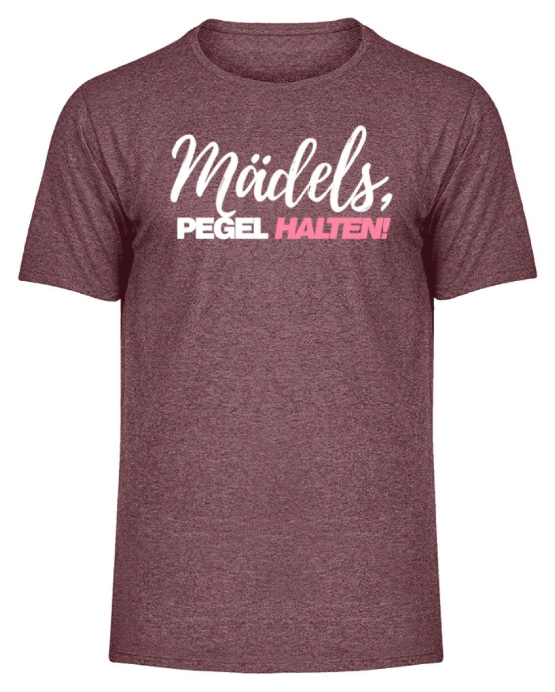 Mädels, Pegel halten - Words on Shirts 2  - Herren Melange Shirt