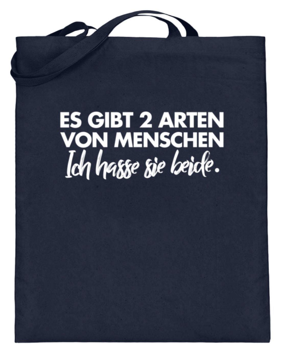 2 Arten von Menschen - Words on Shirts  - Jutebeutel (mit langen Henkeln)