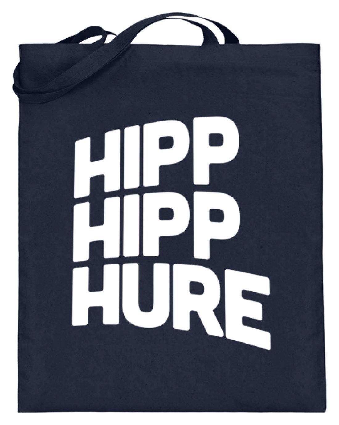 Hipp Hipp Hure- Words on Shirts  - Jutebeutel (mit langen Henkeln)