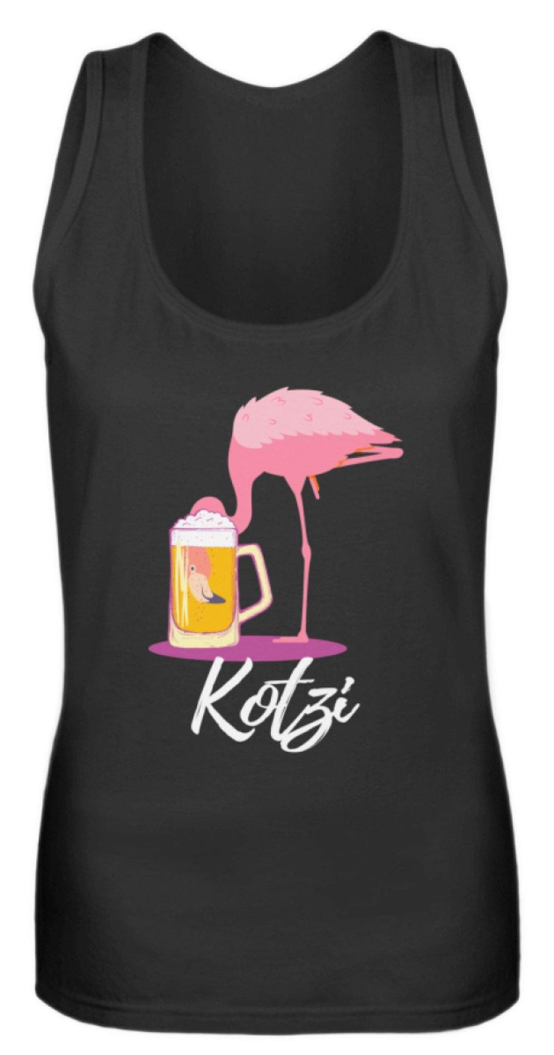 Flamingo Kotzi - Words on Shirt  - Frauen Tanktop - Words on Shirts Sag es mit dem Mittelfinger Shirts Hoodies Sweatshirt Taschen Gymsack Spruch Sprüche Statement