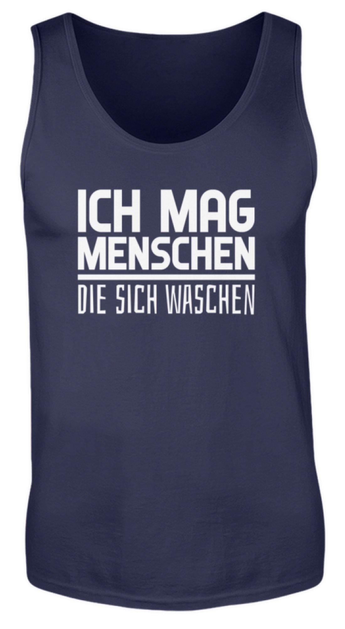 Ich mag Menschen - Words on Shirts  - Herren Tanktop