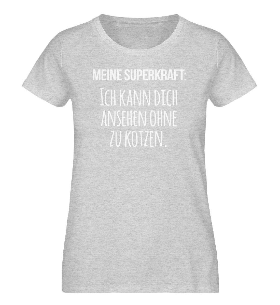 Meine Superkraft: ohne zu kotzen  - Damen Organic Melange Shirt