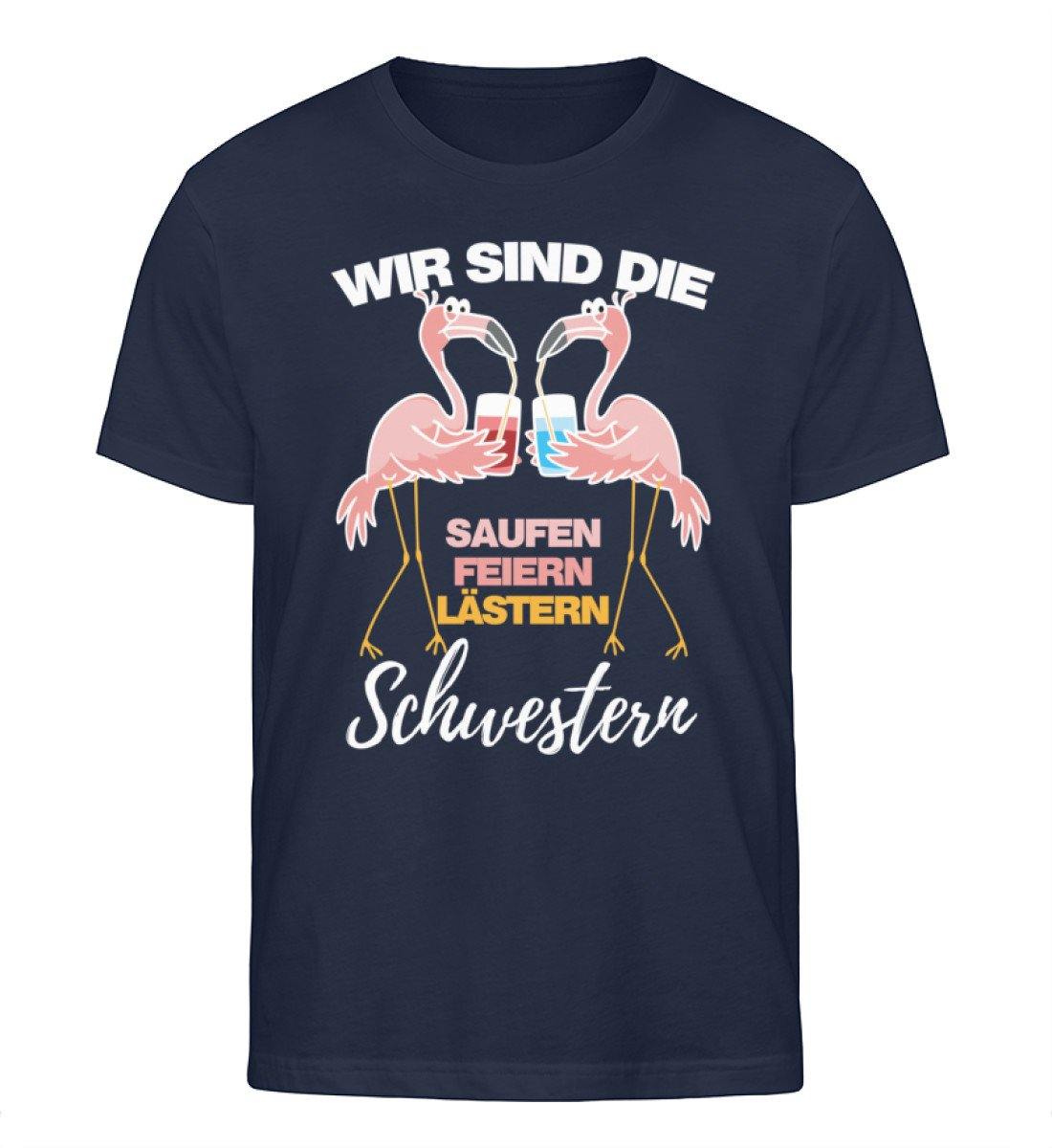 Saufen, feiern, lästern Schwestern  - Herren Organic Shirt