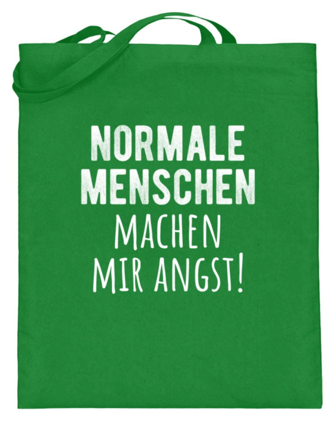 Normale Menschen - Words on Shirts  - Jutebeutel (mit langen Henkeln) - Words on Shirts Sag es mit dem Mittelfinger Shirts Hoodies Sweatshirt Taschen Gymsack Spruch Sprüche Statement